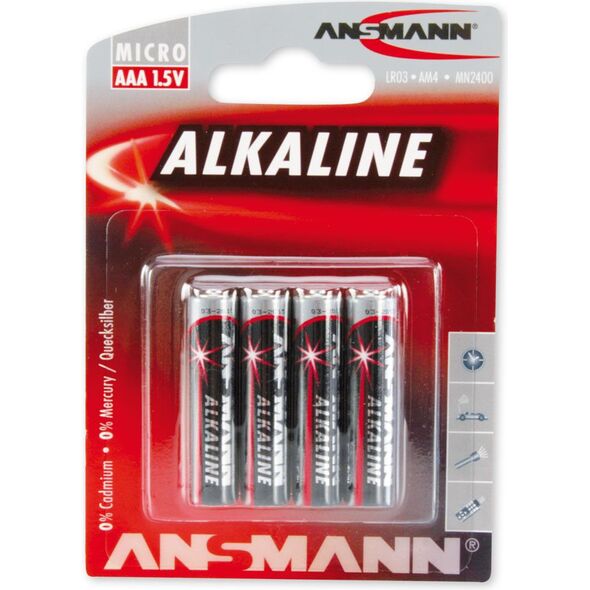 Ansmann Bateria Red AAA / R03 4 szt. 738655 4013674005512