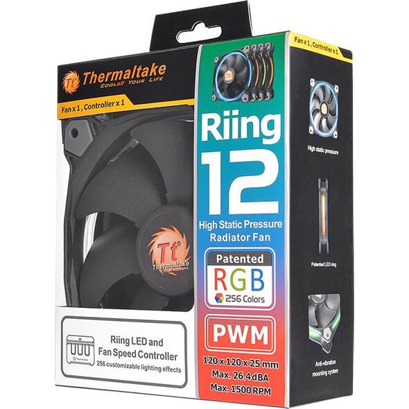 Wentylator Thermaltake Riing 12 LED RGB (CL-F042-PL12SW-A) 776778 4717964402370