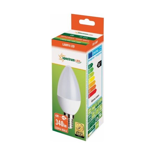 Spectrum żarówka LED, E14, 230V, 4W, świeczka (WOJ13034) 779736 5907418735010