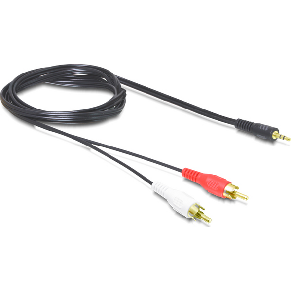 Kabel Delock Jack 3.5mm - RCA (Cinch) x2 1.5m czarny (84000) 792264 4043619840007