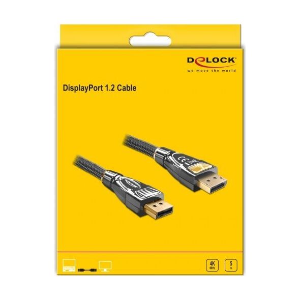 Kabel Delock DisplayPort - DisplayPort 5m srebrny (82773) 792275 4043619827732