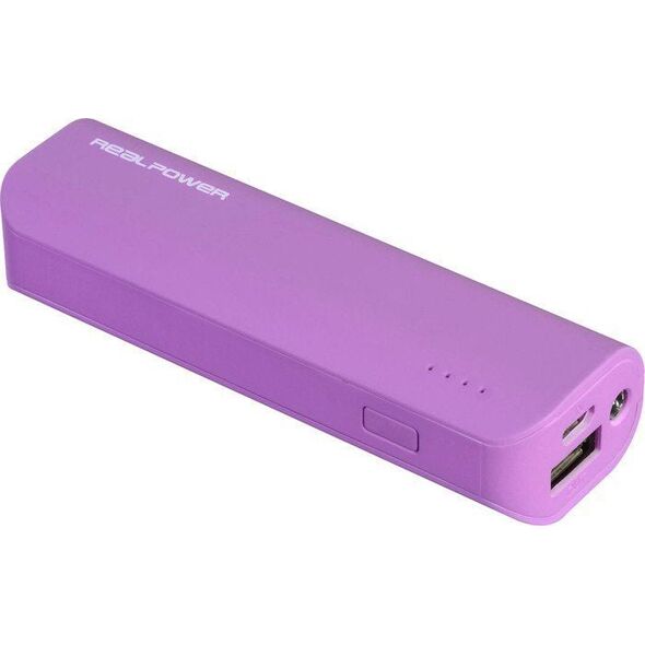 Powerbank Realpower PB-2600 2600mAh Fioletowy 769631 4040895493170