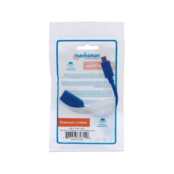 Adapter USB Manhattan USB-C - USB Niebieski  (353540) 798532 766623353540