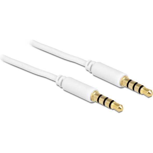 Kabel Delock Jack 3.5mm - Jack 3.5mm 2m biały (83441) 806035 4043619834419