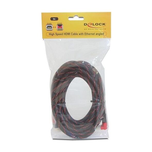 Kabel Delock HDMI - HDMI 5m czerwony (82688) 819020 4043619826889