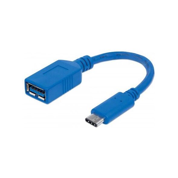 Adapter USB Manhattan USB-C - USB Niebieski  (353540) 798532 766623353540