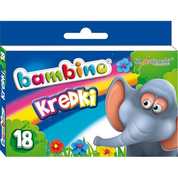 Bambino Kredki BAMBINO, 18 kolorów, licencja BAMBINO 878866 5903235000201