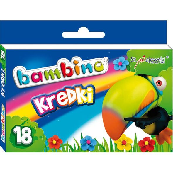 Bambino Kredki BAMBINO, 18 kolorów, licencja BAMBINO 878866 5903235000201