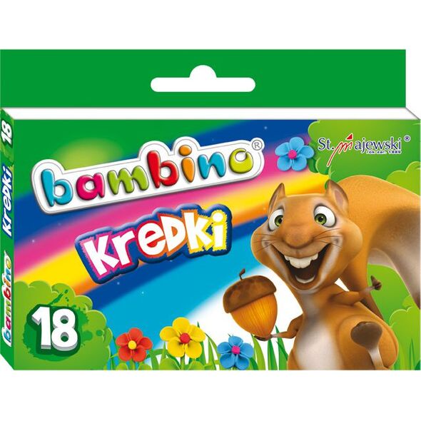 Bambino Kredki BAMBINO, 18 kolorów, licencja BAMBINO 878866 5903235000201
