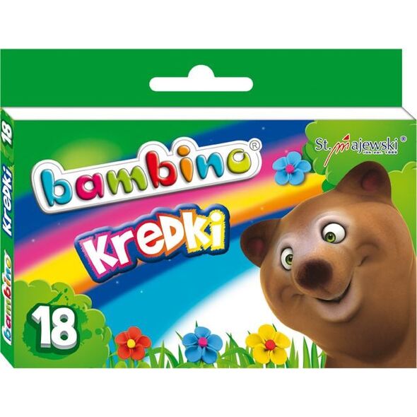 Bambino Kredki BAMBINO, 18 kolorów, licencja BAMBINO 878866 5903235000201