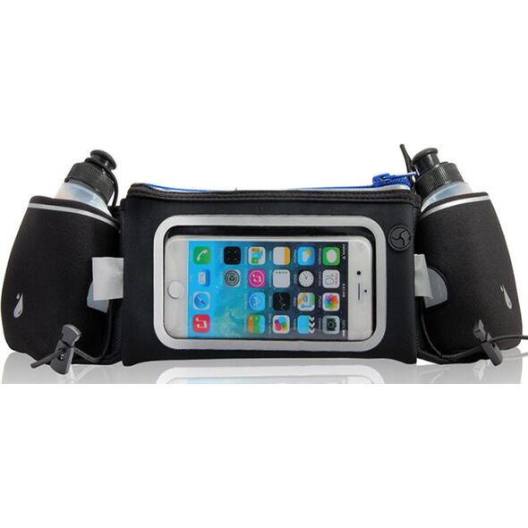 Platinet Pas do biegania z oknem na smartfona i dwiema butelkami na wodę 929567 5907595432412