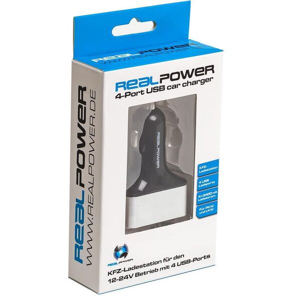 Ładowarka Realpower 4x USB-A 2.4 A  (176636) 945127 4040895766366