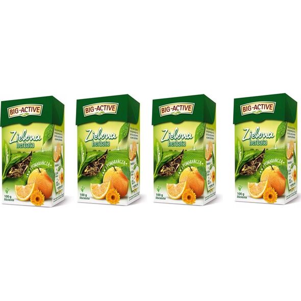 Big Active HERBATA ZIELONA Z POMARAŃCZĄ LIŚĆ BIG-ACTIVE 100G 17453044 948028 5905548350172