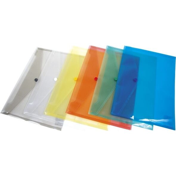 Donau TECZKA KOPERTOWA A4 235X330X0,18MM NA ZATRZASK TRANSPARENT ŻÓŁTA 8544001PL-11 951410 5901498022886