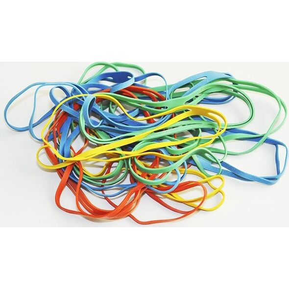 Q-Connect GUMKI KRZYŻOWE Q-CONNECT, 0,1KG, ŚREDNICA 102MM, MIX KOLORÓW KF14679 957836 5705831146792