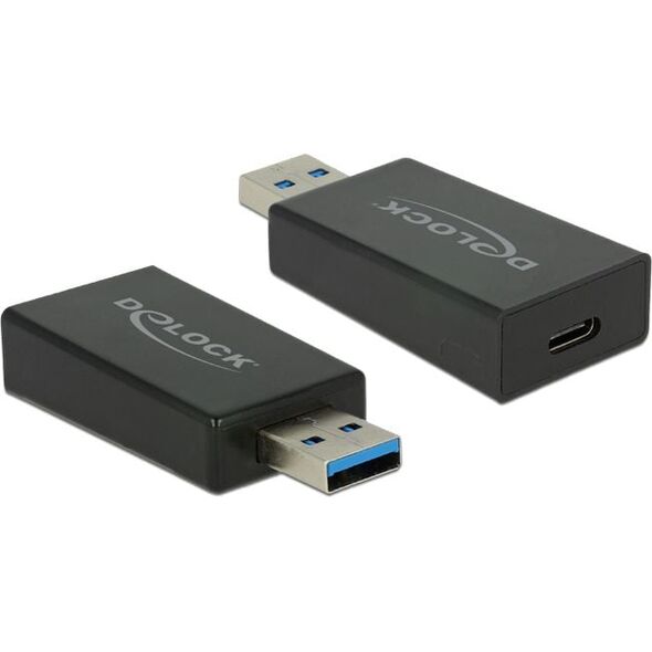 Adapter USB Delock USB-C - USB Czarny  (65689) 944820 4043619656899