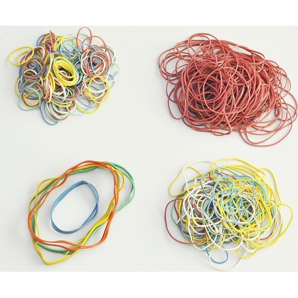 Q-Connect GUMKI KRZYŻOWE Q-CONNECT, 0,1KG, ŚREDNICA 50MM, MIX KOLORÓW KF14678 960523 5705831146785