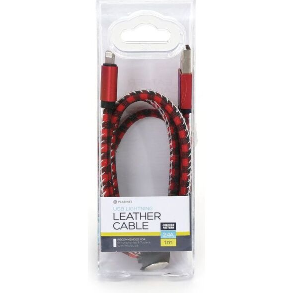 Kabel USB Platinet USB-A - Lightning 1 m Czerwony (PUCLCIP1R) 1064974 5907595435925