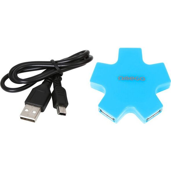 HUB USB Omega 4x USB-A 2.0 (OUH24SBL) 1077972 5907595435208