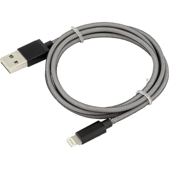 Kabel USB Ansmann USB-A - Lightning 1 m Szary (1700-0045) 1097893 4013674080601