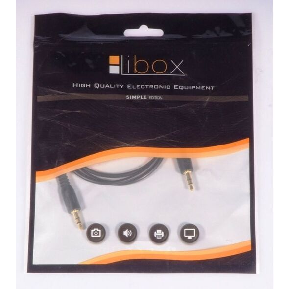 Kabel Libox Jack 3.5mm - Jack 3.5mm 1m czarny (LB0061) 1102732 5902689070167