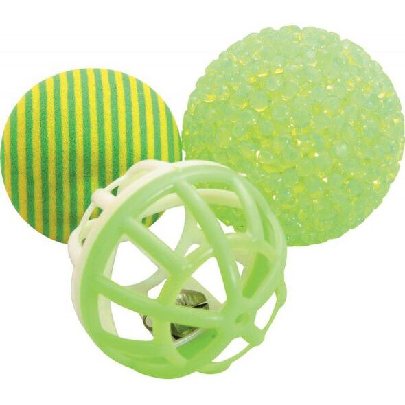 Zolux Zabawki dla kota 3 piłki różne 4 cm 1104539 3336025801252