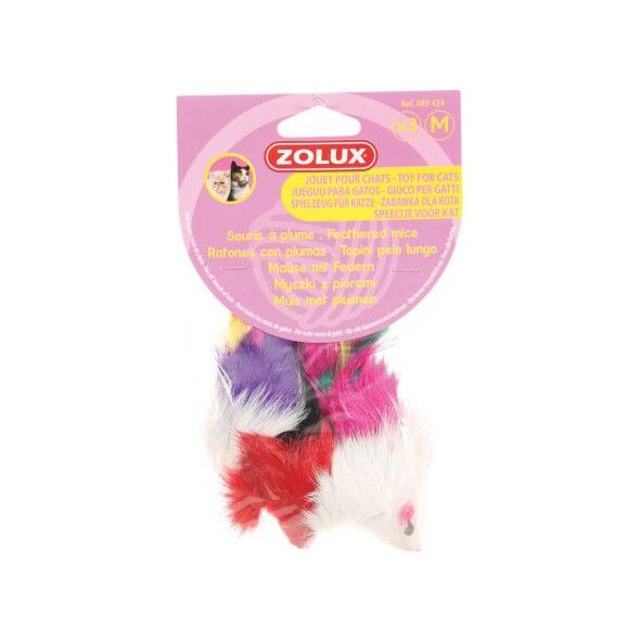 Zolux 3 myszki z piórami 1105855 3336024804247