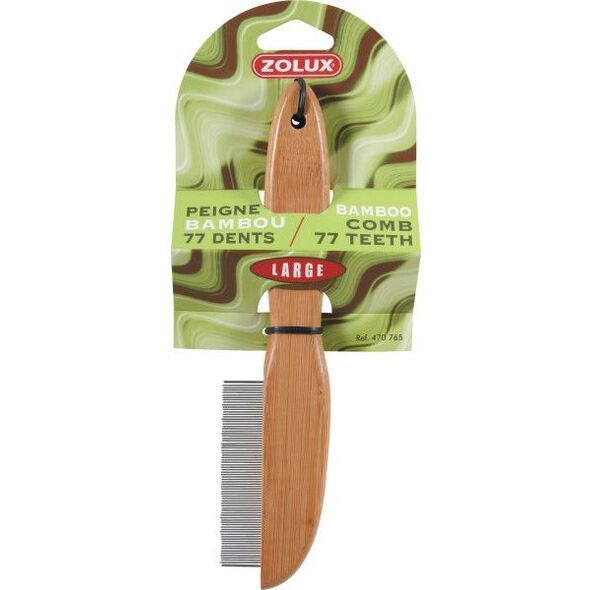 Zolux Grzebień "Bamboo" 77 zębów - duży 1108228 3336024707654