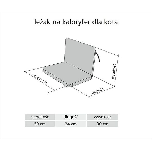 Hobbydog HAMAK NA KALORYFER - TRÓJKĄTNY ZACZEP 1140399 5902052045792