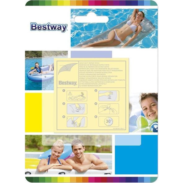 Bestway Zestaw naprawczy łatki samoprzylepne 6.5x6.5cm 10 szt. (62068) 1210293 6941607307557