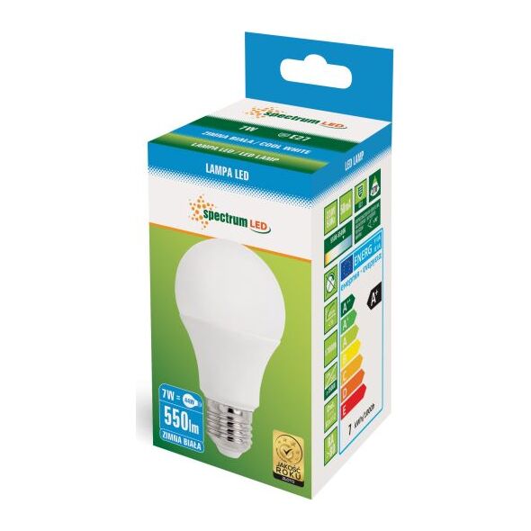 Spectrum LED GLS E27, 230V, 7W, CW (WOJ13899) 1225709 5907418765970