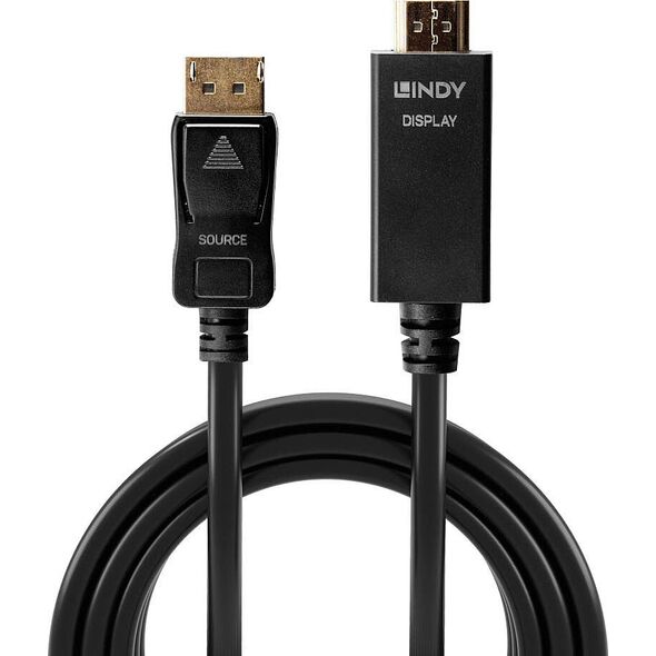 Kabel Lindy DisplayPort - HDMI 5m czarny (36924) 1491201 4002888369244