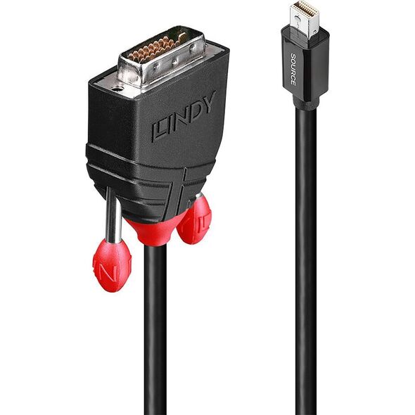 Kabel Lindy DisplayPort Mini - DVI-D 2m czarny (41952) 1516719 4002888419529
