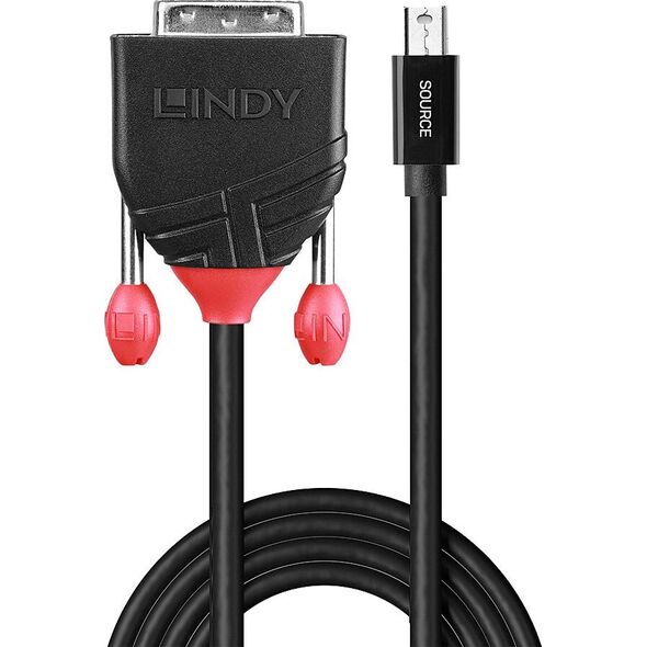 Kabel Lindy DisplayPort Mini - DVI-D 2m czarny (41952) 1516719 4002888419529