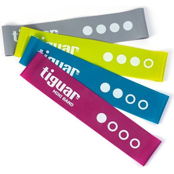 Tiguar Mini Band TI-MB0001 różne poziomy oporu w zestawie wielokolorowy 4 szt. 1601665 5906660029663