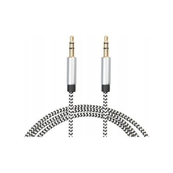 Kabel Libox Jack 3.5mm - Jack 3.5mm 1m srebrny (LB0094) 1677225 5902689074363