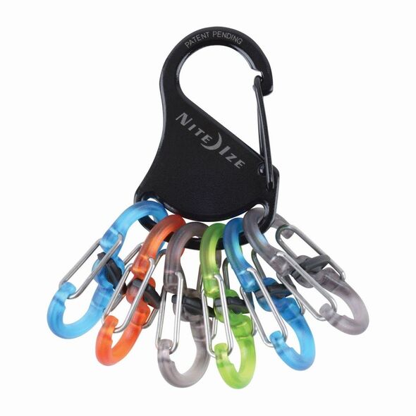 Nite Ize KeyRack stal nierdzewna + 6x micro karabińczyk plastik mix kolorów (KLKP-01-R3) 1682651 94664037168