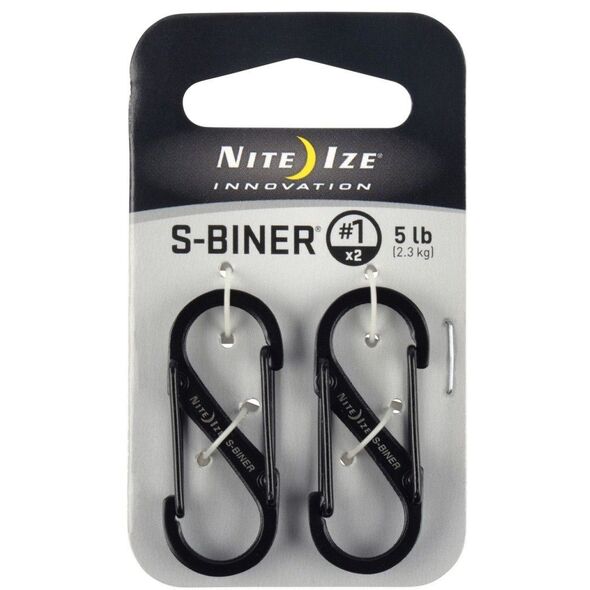 Nite Ize Karabińczyk S-Biner Dual #1 stal nierdzewna czarny 2 szt (SB1-2PK-01) 1682977 94664008373