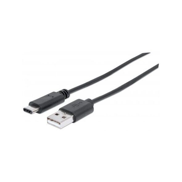 Kabel USB Manhattan USB-A - USB-C 3 m Czarny (354981) 1770767 766623354981
