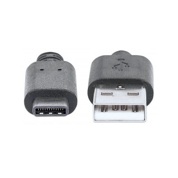 Kabel USB Manhattan USB-A - USB-C 3 m Czarny (354981) 1770767 766623354981