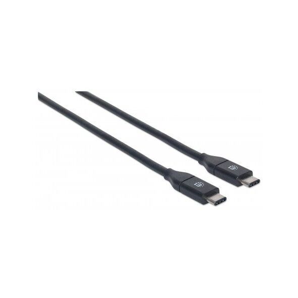 Kabel USB Manhattan USB-C - USB-C 0.5 m Czarny (354899) 1770781 766623354899