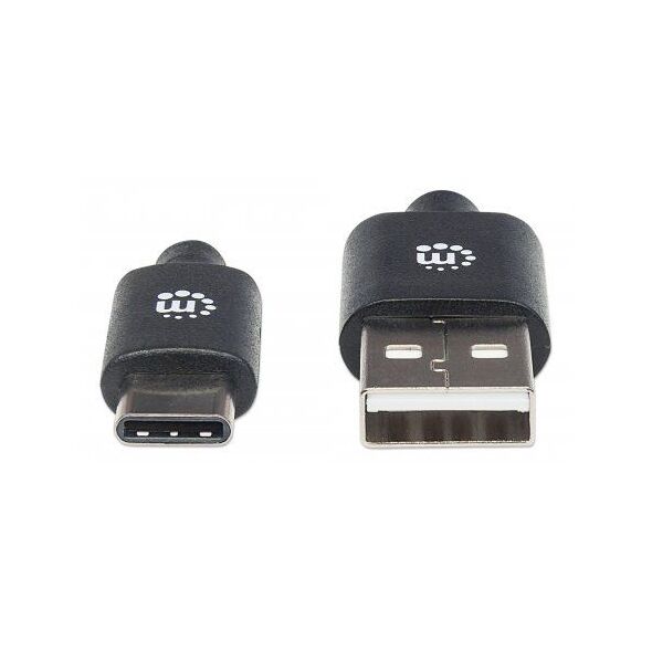 Kabel USB Manhattan USB-A - USB-C 3 m Czarny (354936) 1770790 766623354936