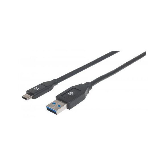 Kabel USB Manhattan USB-A - USB-C 2 m Czarny (354974) 1770793 766623354974