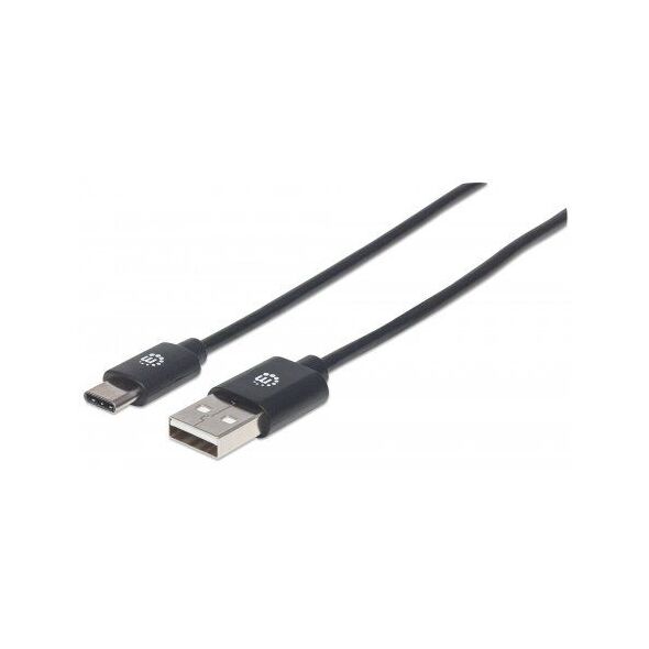 Kabel USB Manhattan USB-A - USB-C 2 m Czarny (354929) 1770796 766623354929