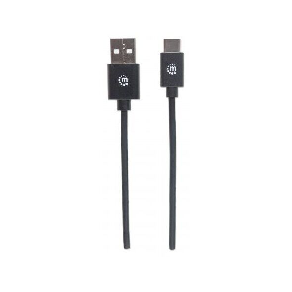 Kabel USB Manhattan USB-A - USB-C 2 m Czarny (354929) 1770796 766623354929