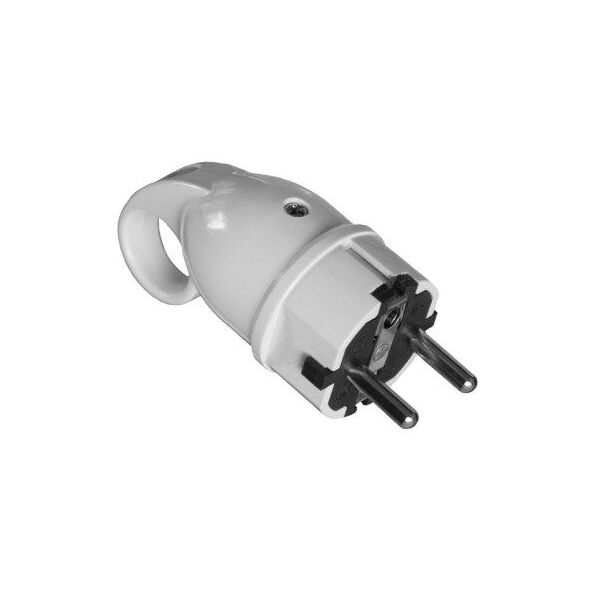 Emos Wtyczka kątowa ultra płaska 16A 2P+Z 250V z uchwytem biała P0066 - P0066 1787271 8592920038284