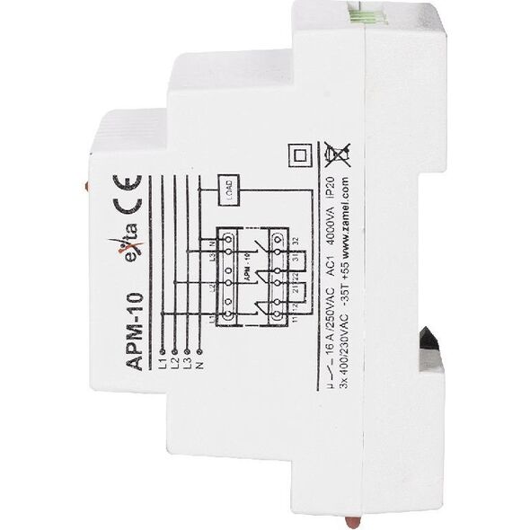 Zamel Automatyczny przełącznik faz 16A 230V/3x400V+N APM-10 (EXT10000202) 1810398 5903669072324