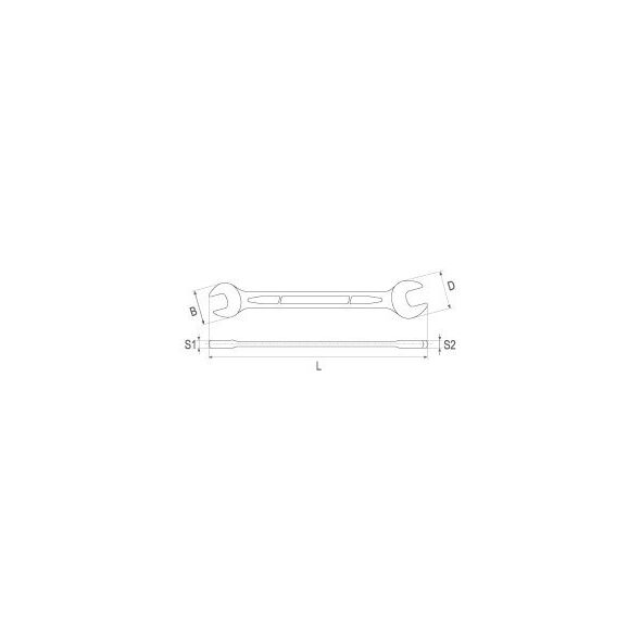 Yato Klucz płaski 13 x 17mm (YT-0333) 3021514 5906083903335