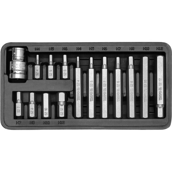 Yato Końcówki wkrętakowe Hex H4-H12 15szt. (YT-0413) 3021581 5906083904134