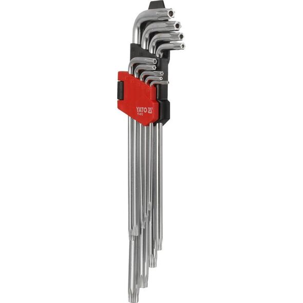 Yato Zestaw kluczy trzpieniowych torx typ L T10-T50 z otworem 9szt. (YT-0512) 3021639 5906083905124